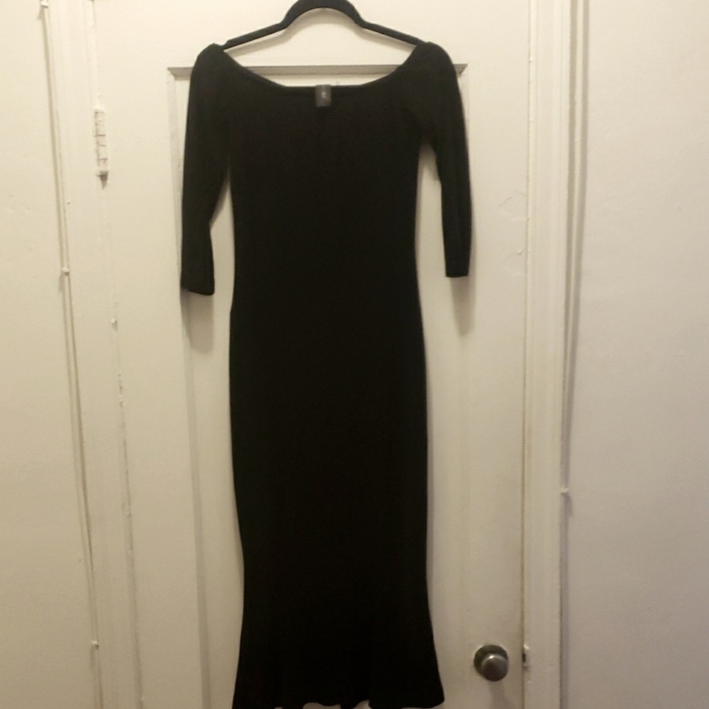 Norma Kamali 2/3rd Sleeve Black Women's Dress